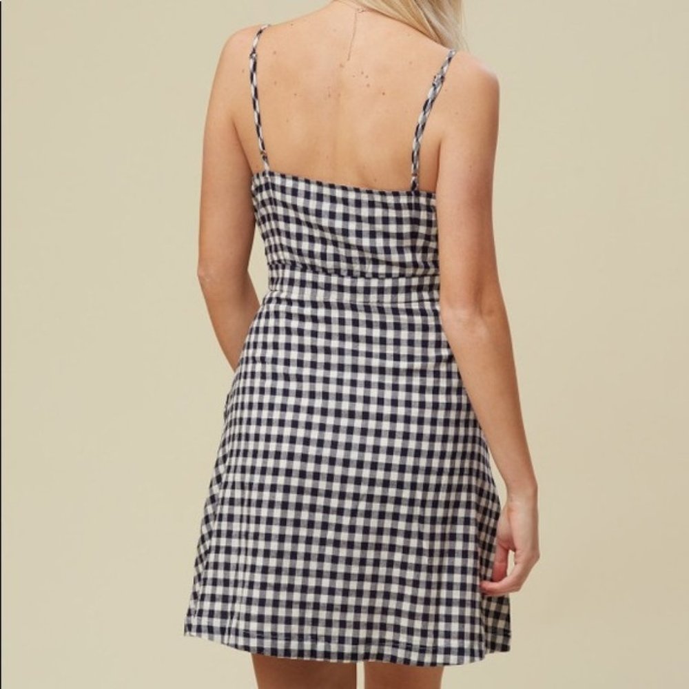Altar'd State Elias Gingham Plaid Dress w/ Pockets - Picture 10 of 15